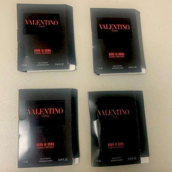New 4 SAMPLES Valentino UOMA Born in Roma Coral Fantasy - Picture 1 of 2